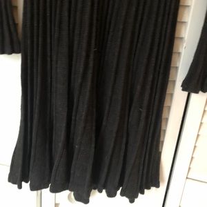 Tahari knit pleated scoop neck dress